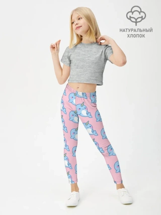 Леггинсы для девочки / Дельфинчики | Единорожки