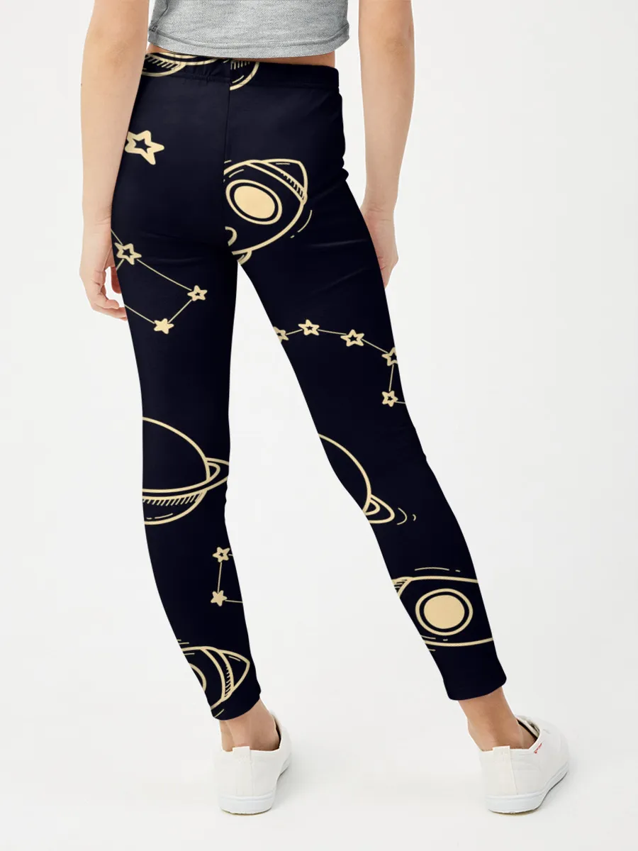 Леггинсы для девочки / космос