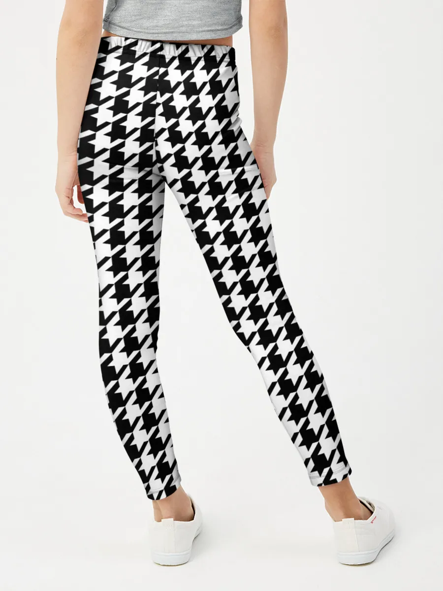 Леггинсы для девочки / Гусиная лапка