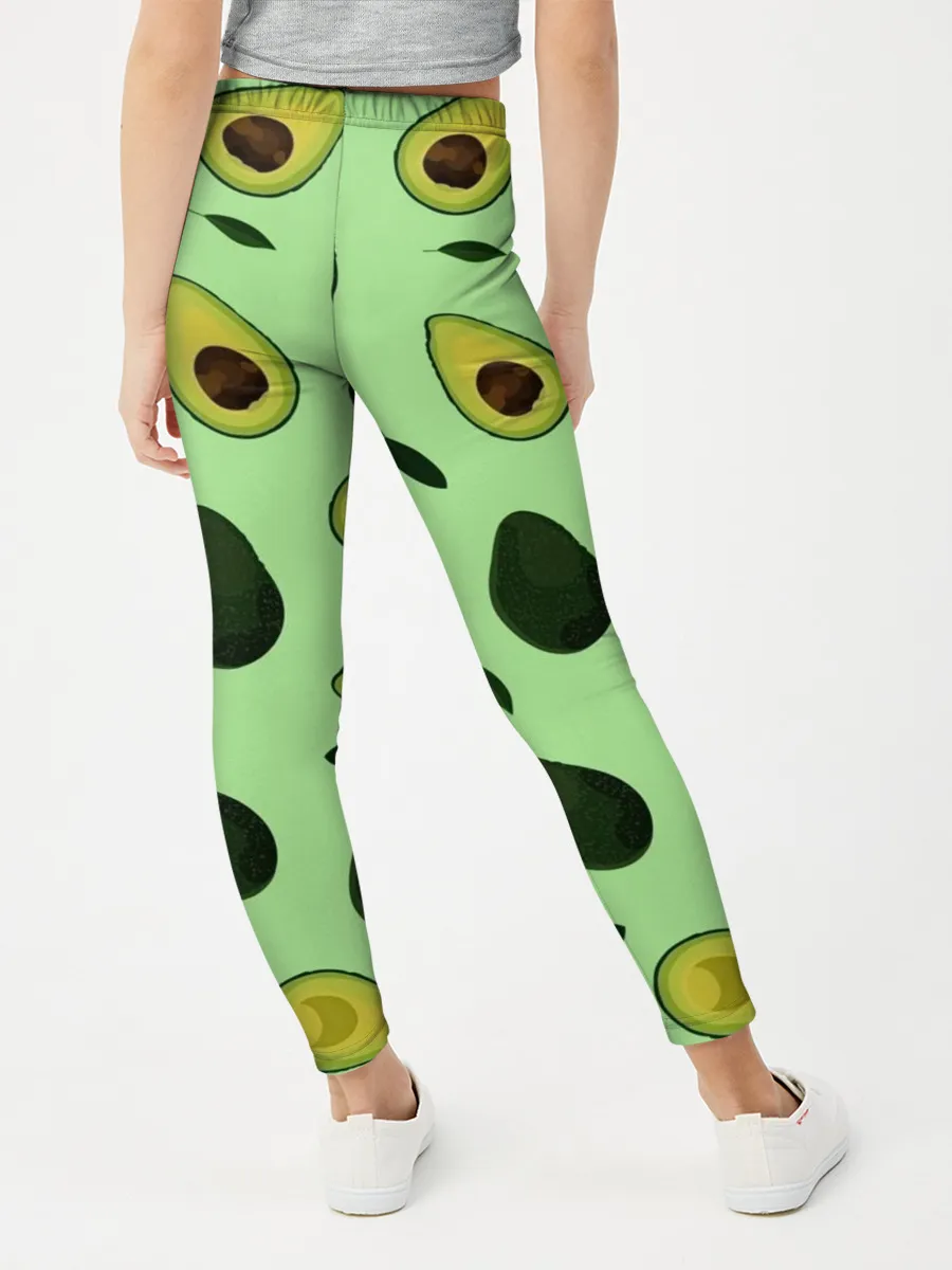Леггинсы для девочки / Авокадо