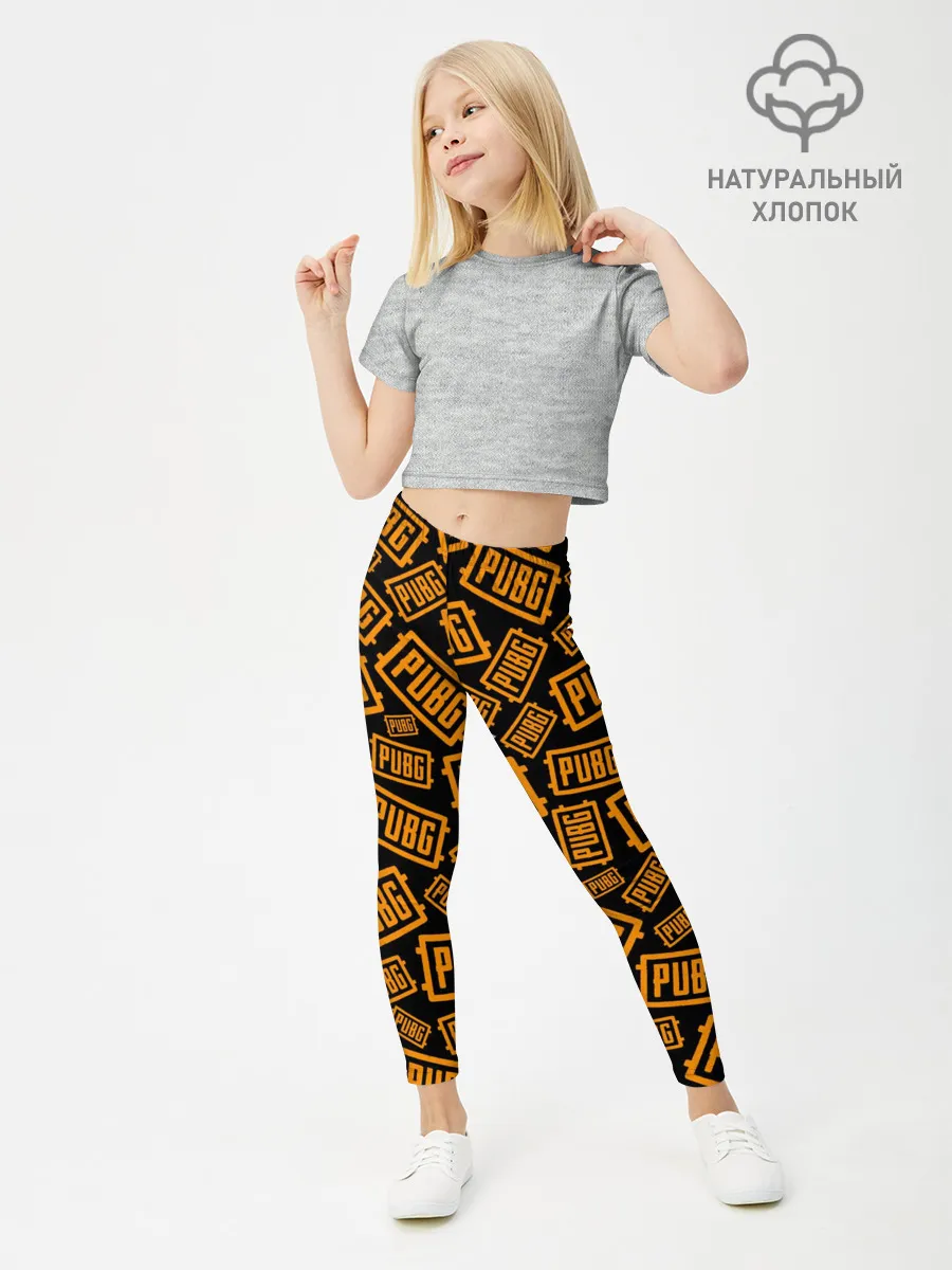 Леггинсы для девочки / PUBG / ПАБГ / УЗОР