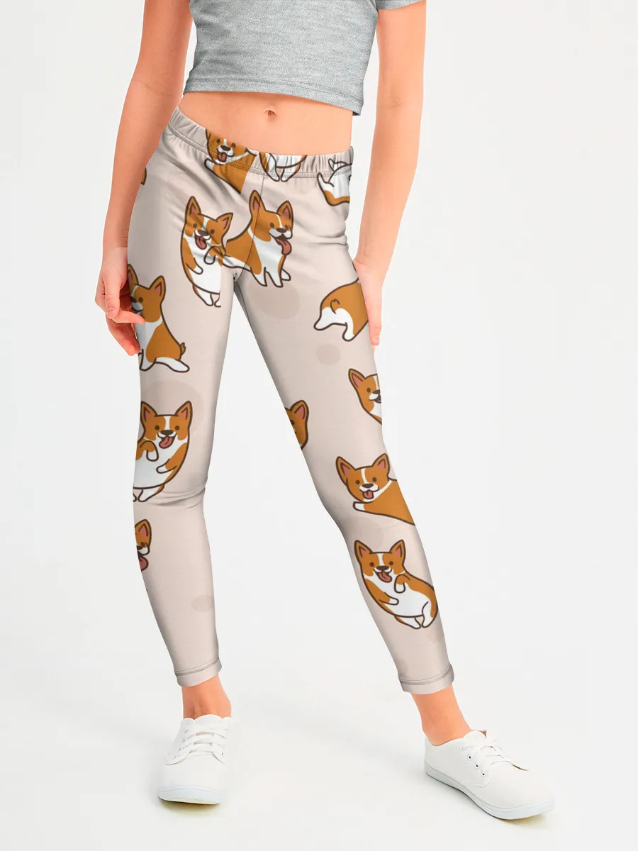 Леггинсы для девочки / Корги | Разные