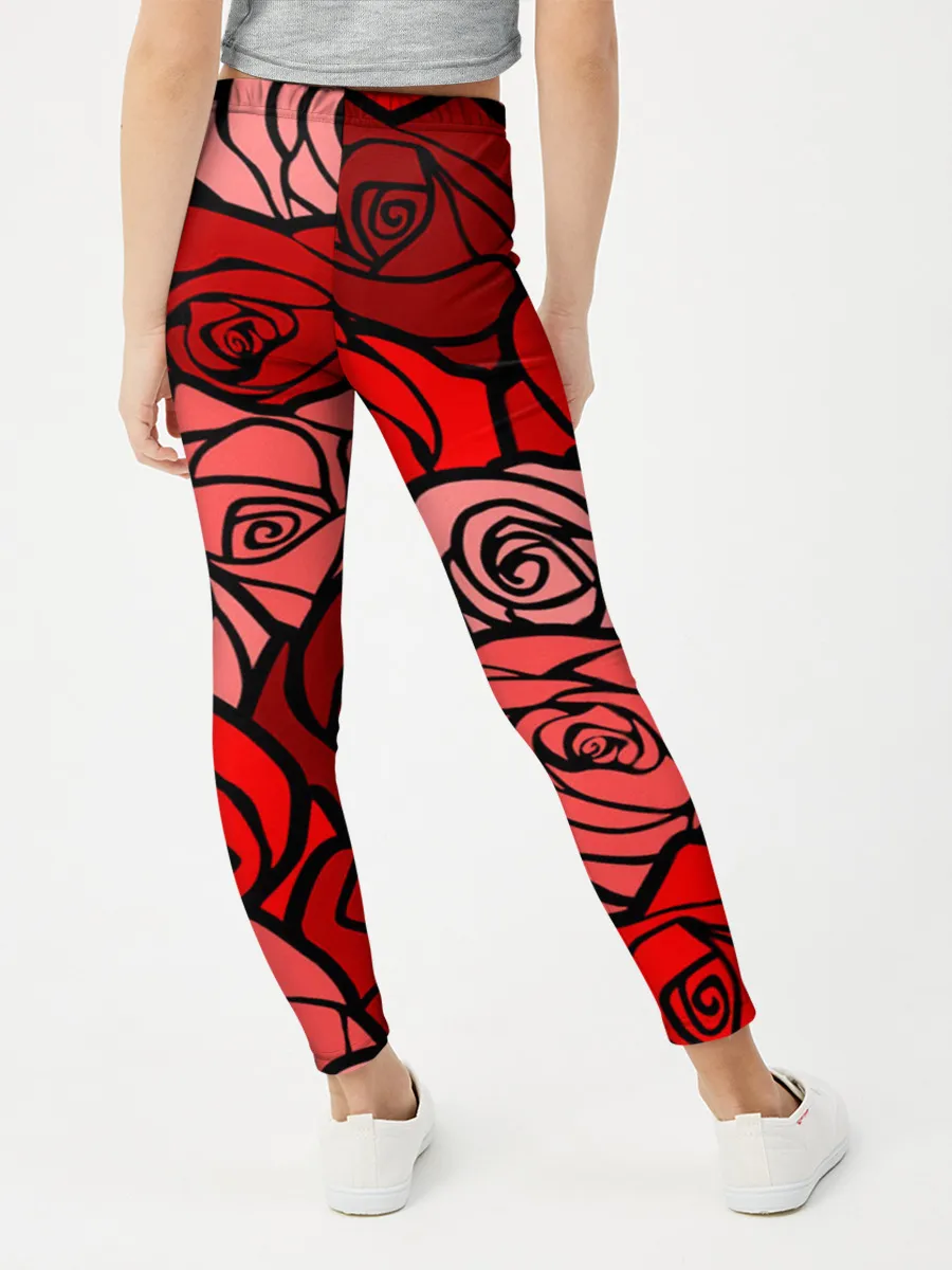 Леггинсы для девочки / Розочки