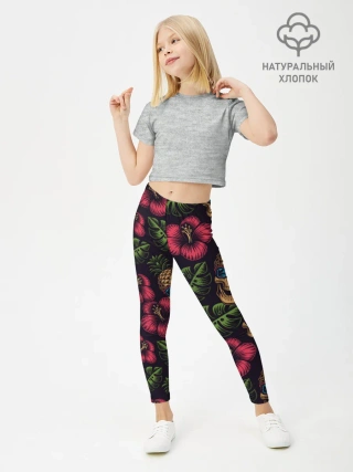 Леггинсы для девочки / Ананасовый череп