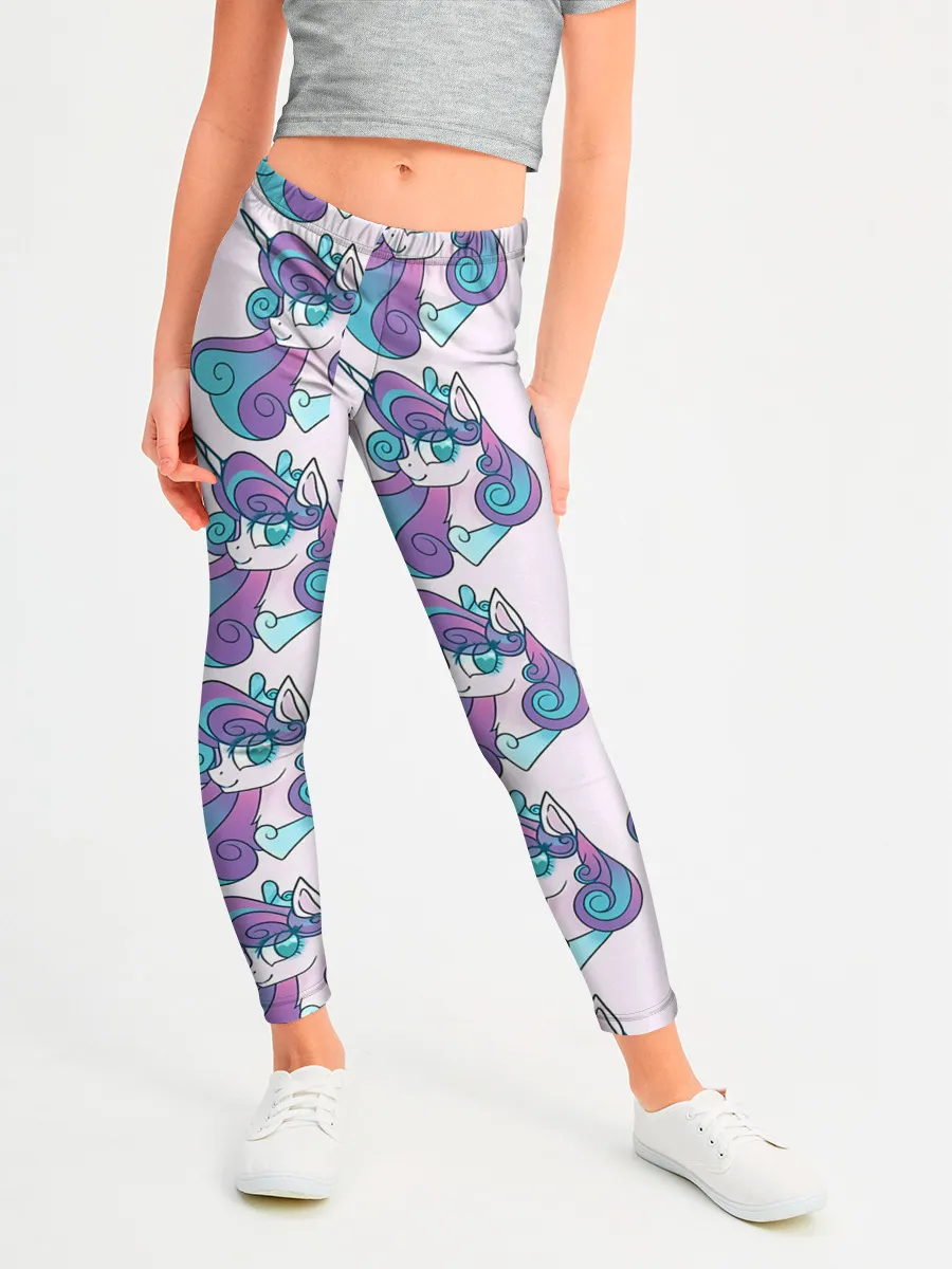 Леггинсы для девочки / Пони узор