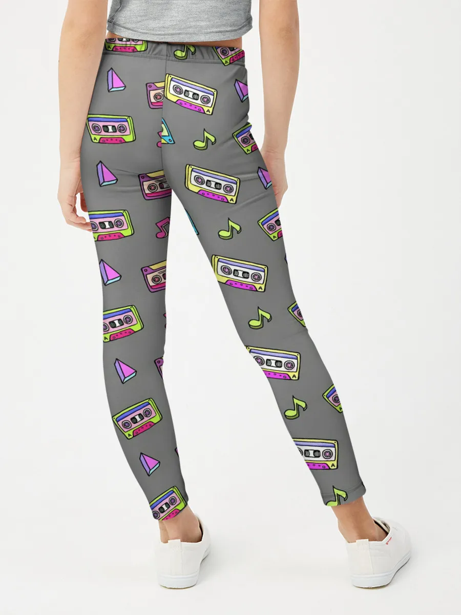 Леггинсы для девочки / Касеты и ноты
