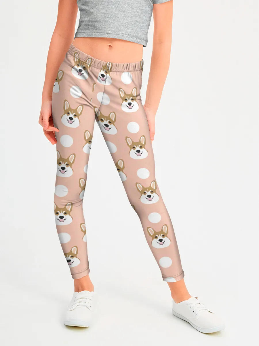 Леггинсы для девочки / Звери | Корги