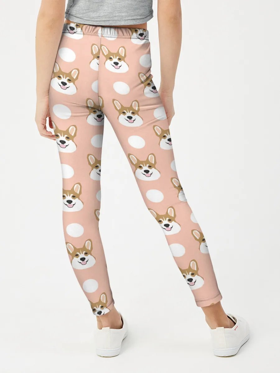 Леггинсы для девочки / Звери | Корги