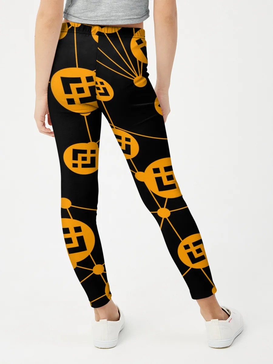 Леггинсы для девочки / BINANCE / БИНАНС / УЗОР