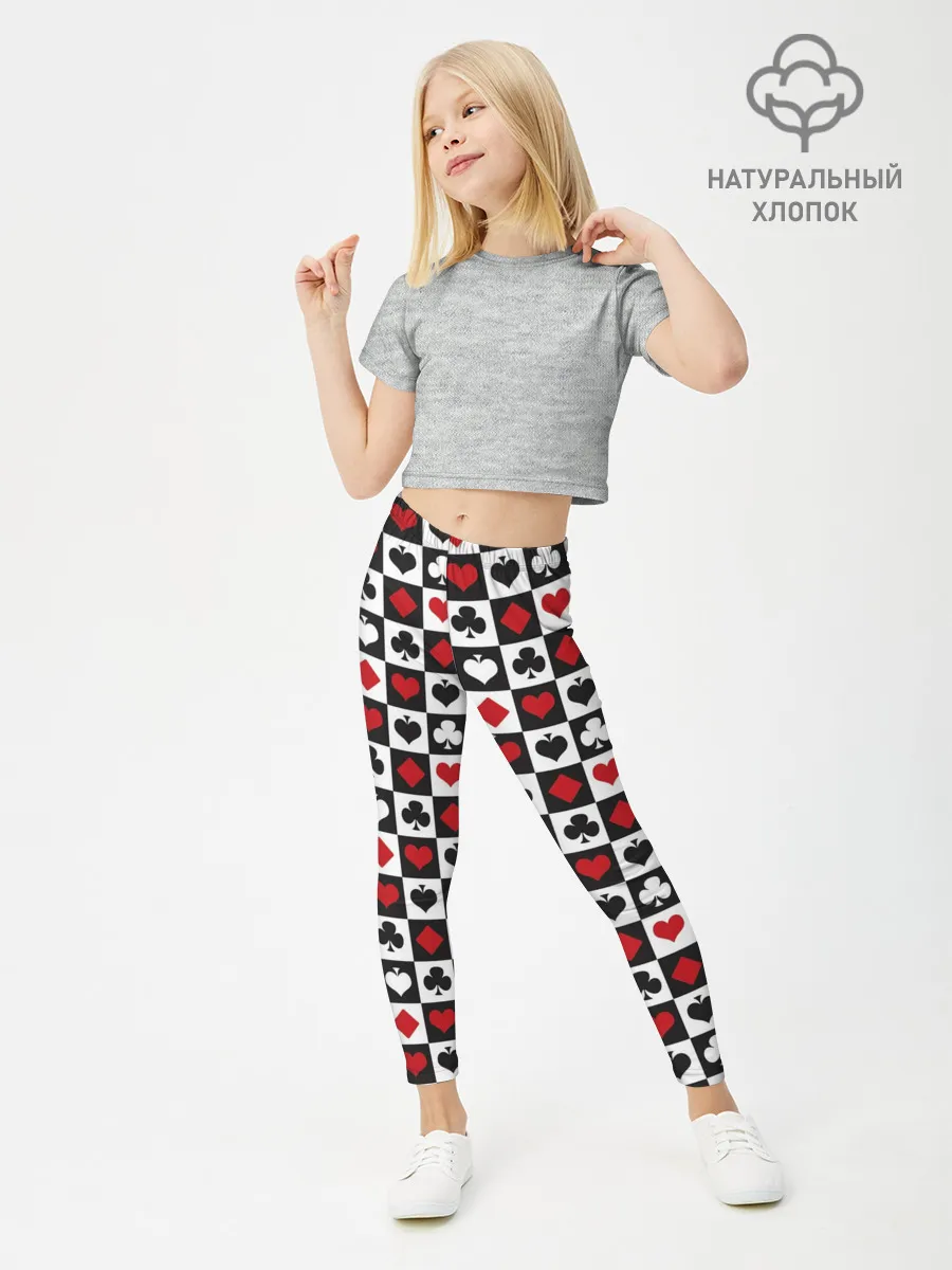Леггинсы для девочки / SODA LUV | КАРТОЧНЫЕ МАСТИ