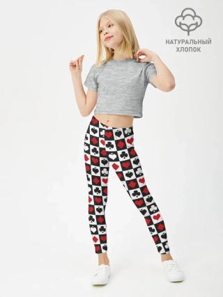 Леггинсы для девочки / SODA LUV | КАРТОЧНЫЕ МАСТИ
