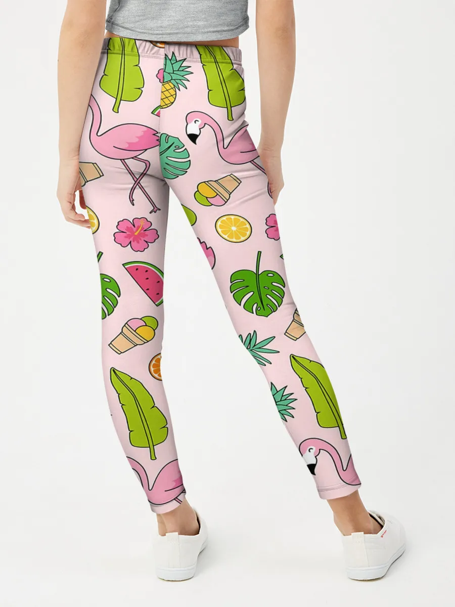 Леггинсы для девочки / Фламинго | Лето