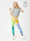 Леггинсы для девочки / Радужная геометрия