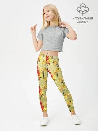 Леггинсы для девочки / самый осенний принт