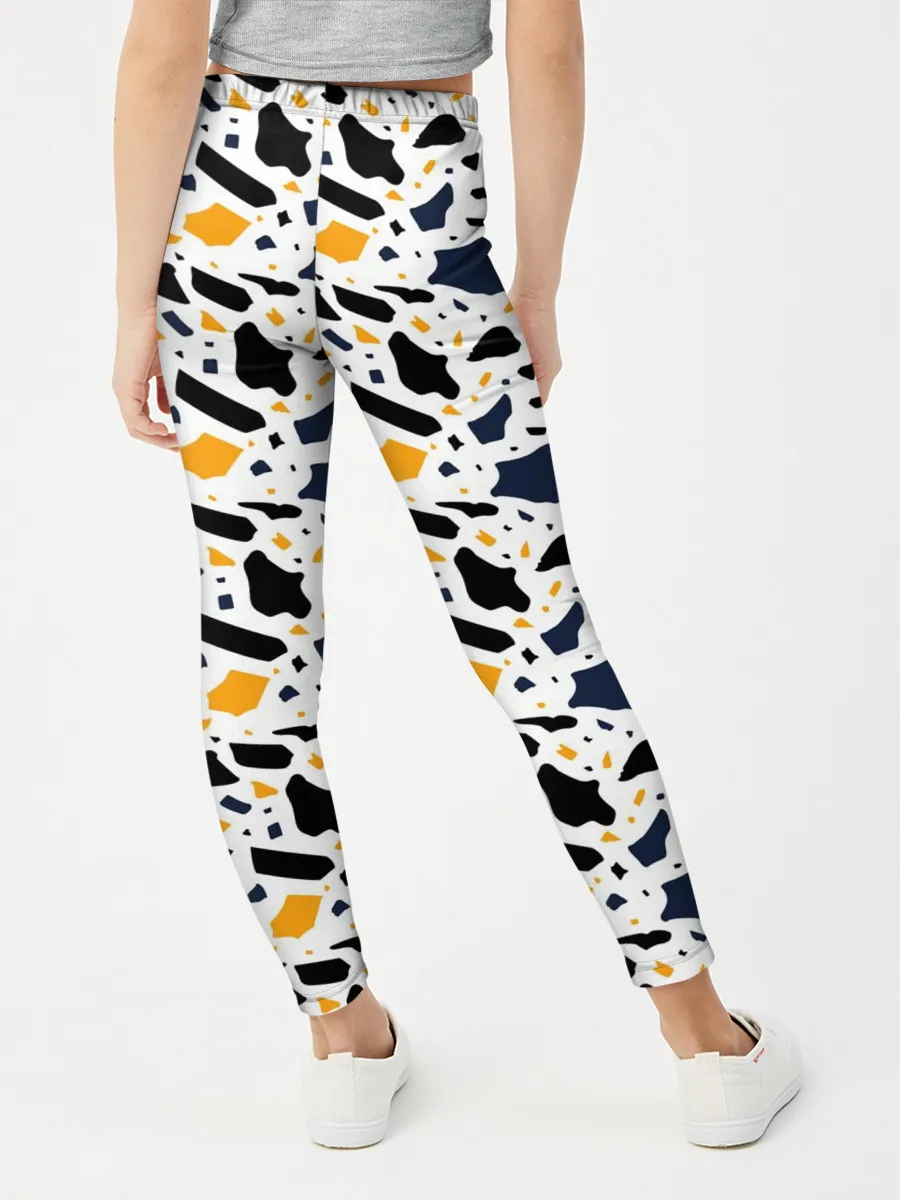 Леггинсы для девочки / Итальянский Узор Терраццо