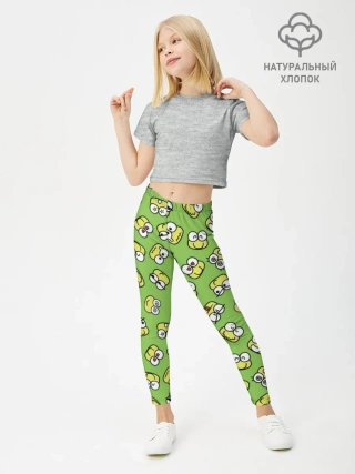 Леггинсы для девочки / Смайлы Лягушки