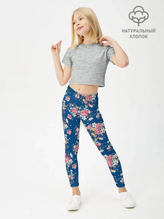 Леггинсы для девочки / Розы и Ромашки