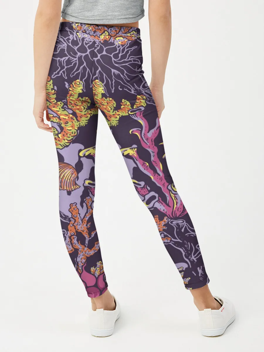 Леггинсы для девочки / Кораллы