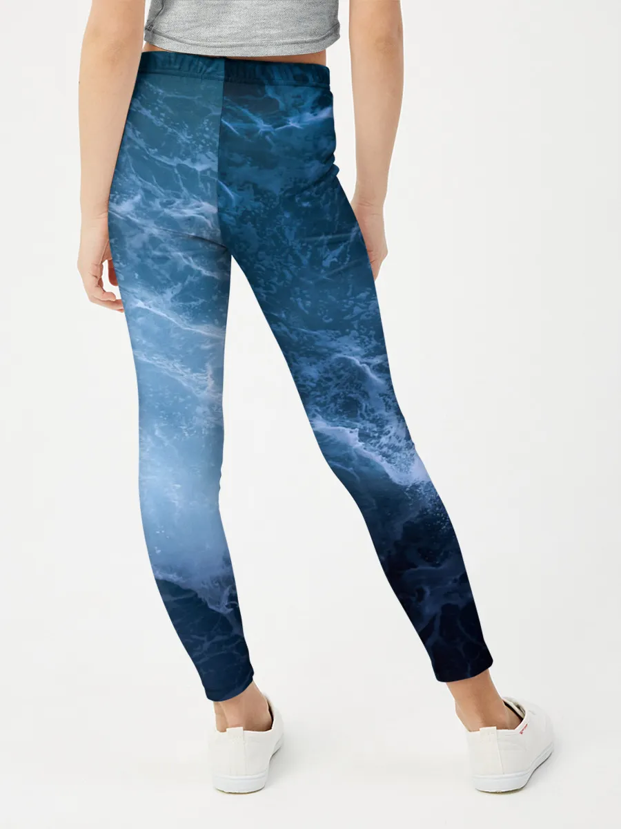 Леггинсы для девочки / океан