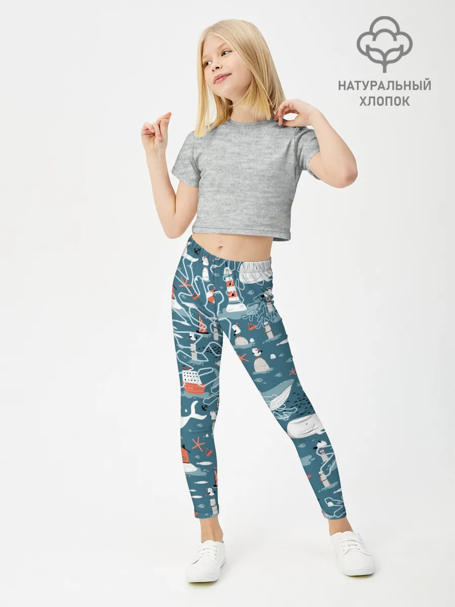 Леггинсы для девочки / Море и его жители