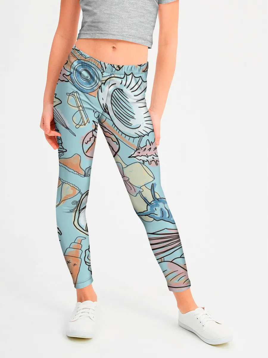 Леггинсы для девочки / Морские обитатели