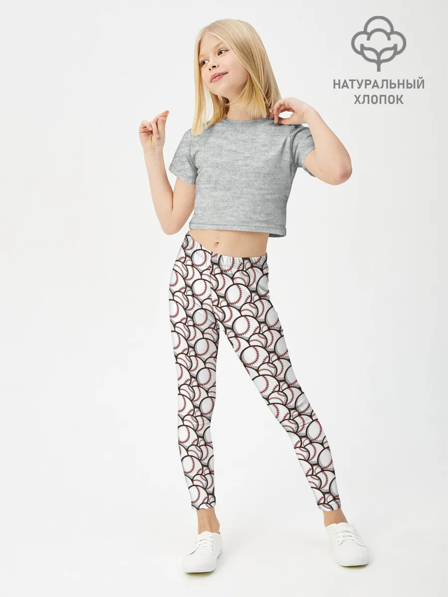 Леггинсы для девочки / Бейсбольные Мячи