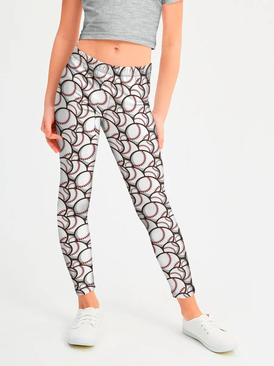 Леггинсы для девочки / Бейсбольные Мячи