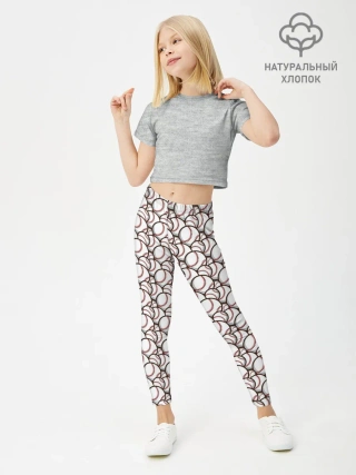 Леггинсы для девочки / Бейсбольные Мячи