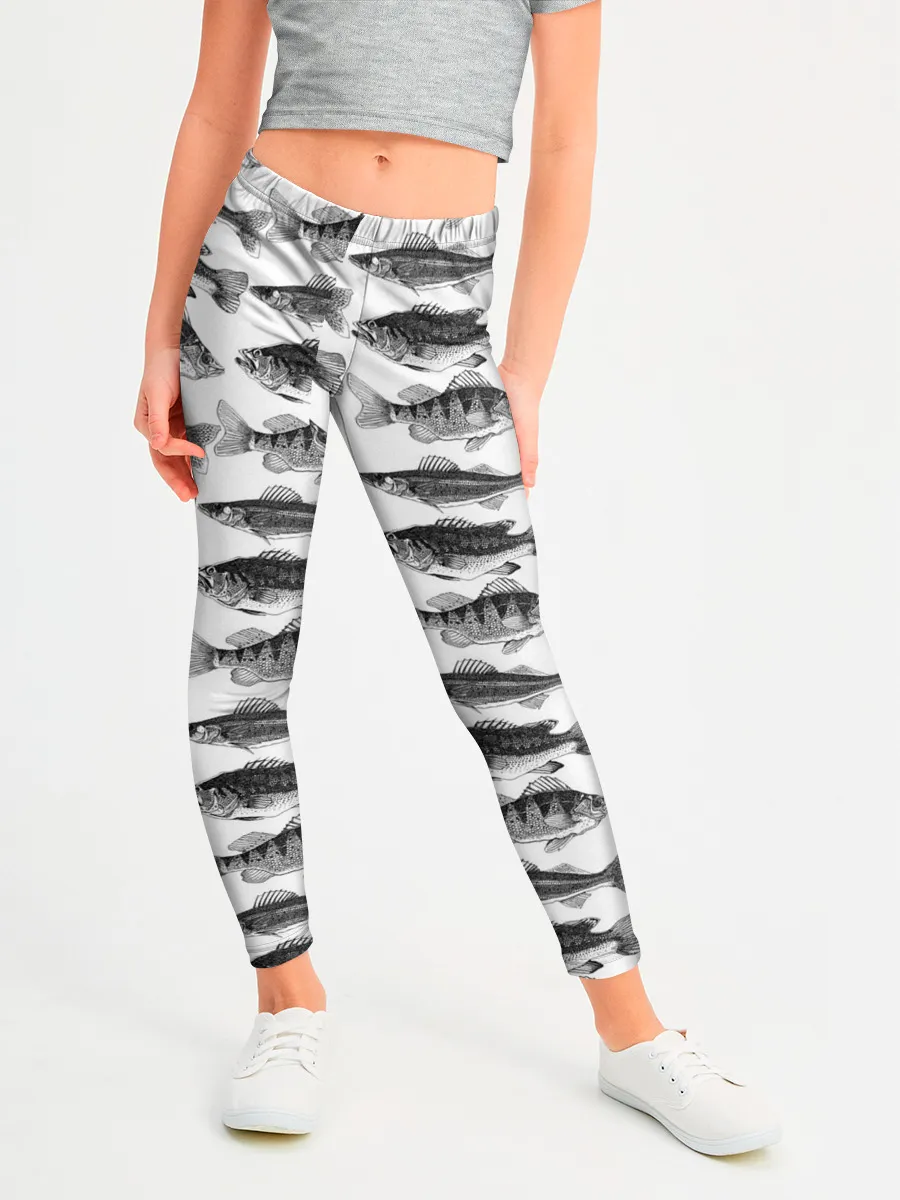 Леггинсы для девочки / рыбки