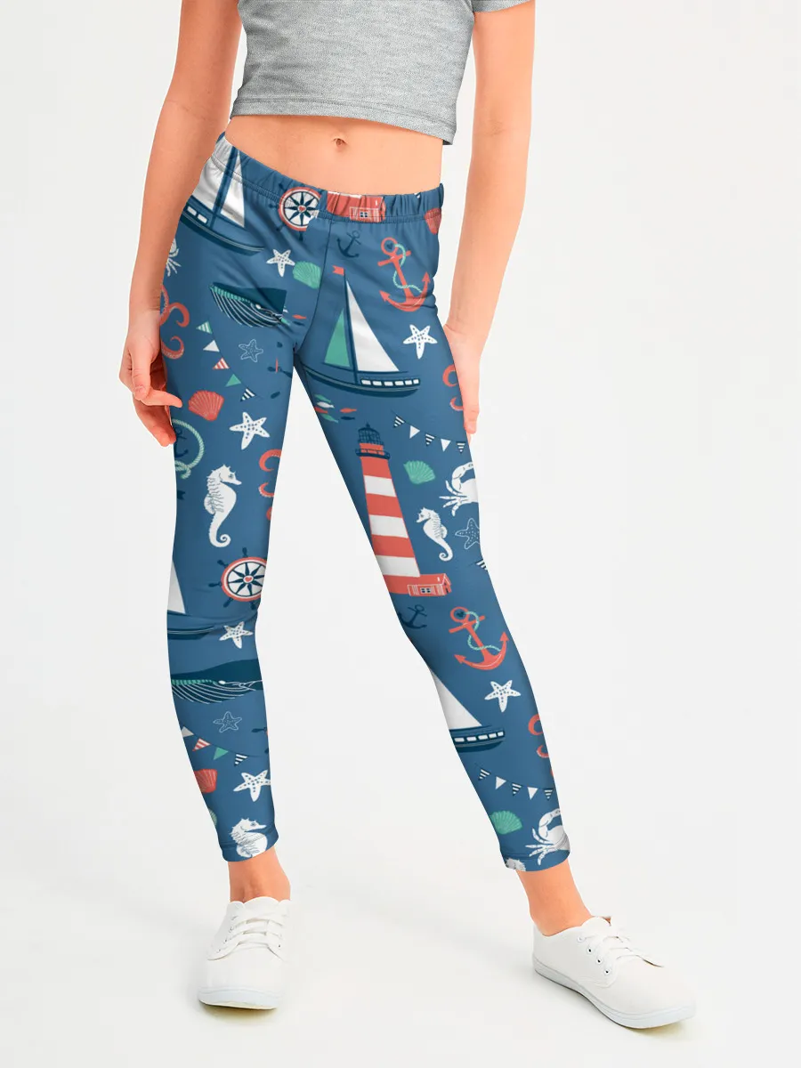 Леггинсы для девочки / Морские жители