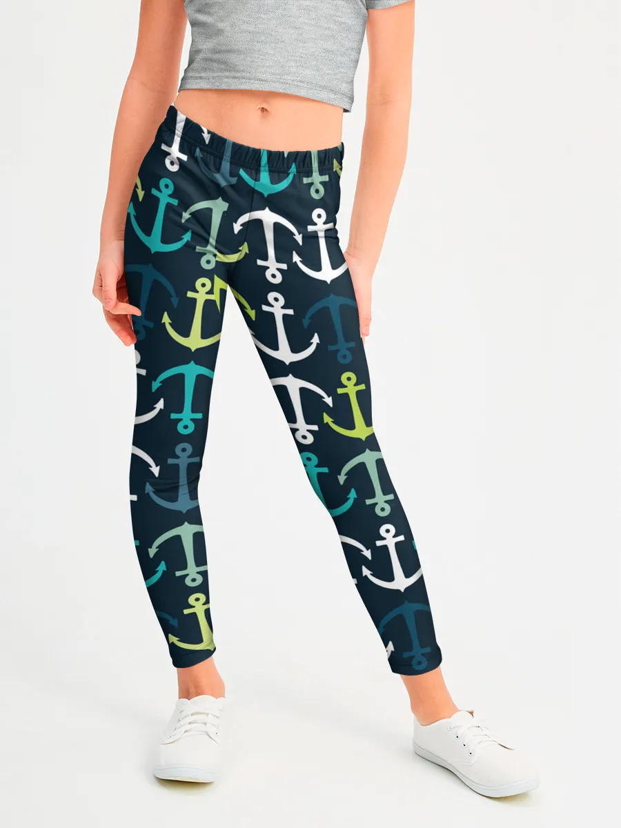 Леггинсы для девочки / Якоря