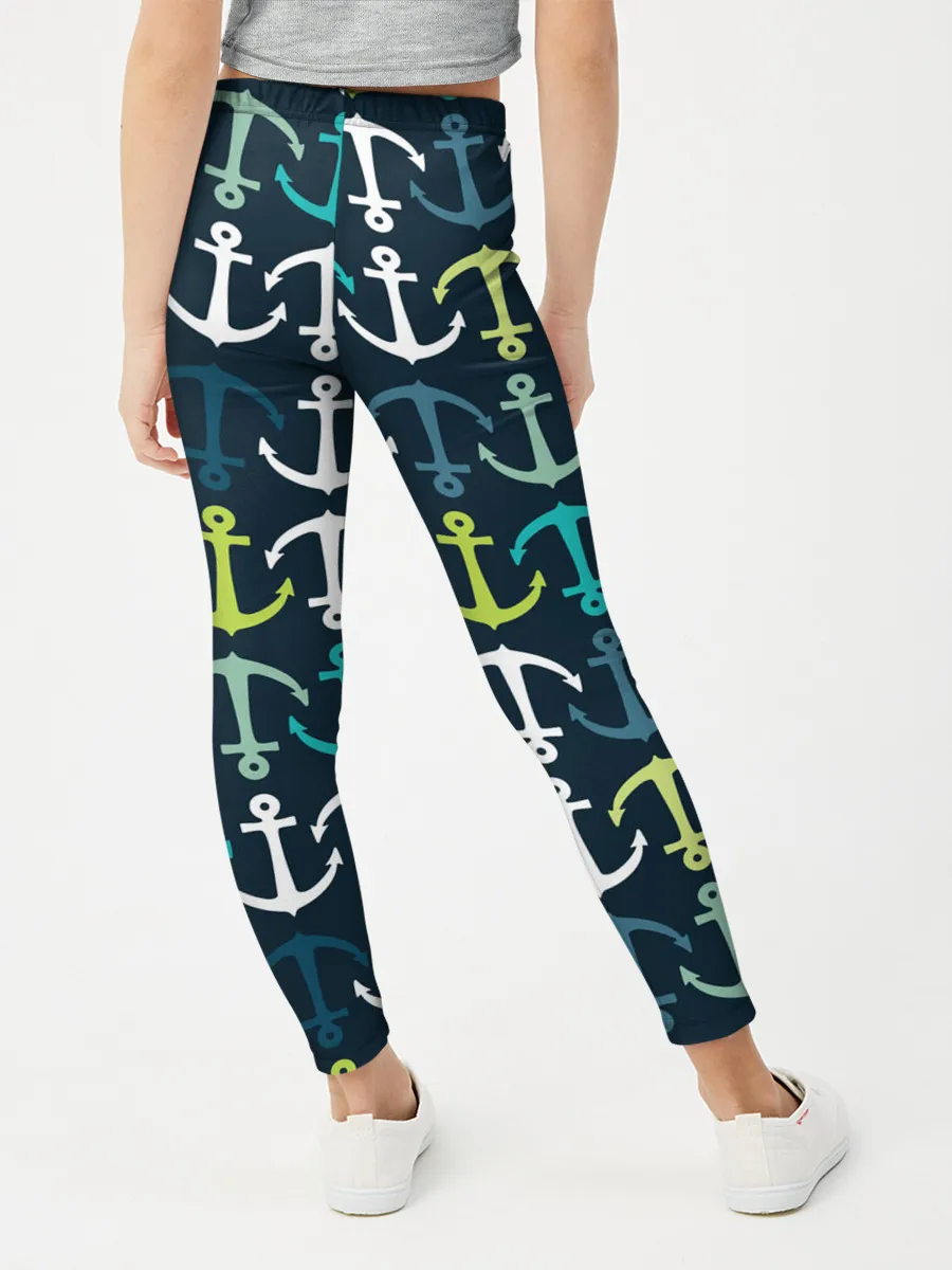 Леггинсы для девочки / Якоря