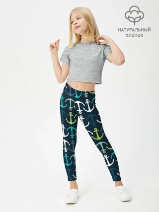 Леггинсы для девочки / Якоря