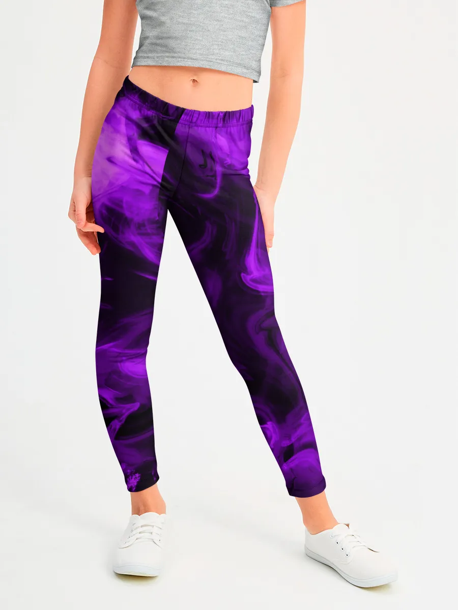 Леггинсы для девочки / Неоновый Дым