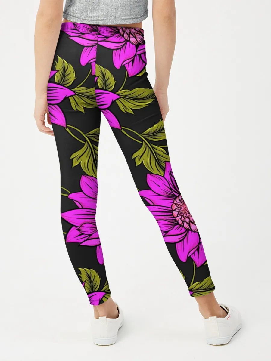 Леггинсы для девочки / Цветочный Паттерн