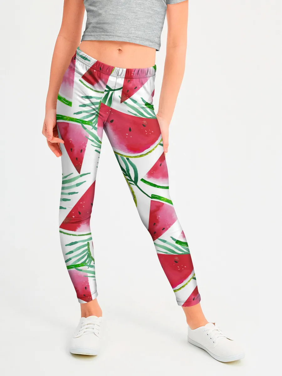 Леггинсы для девочки / Арбузное настроение