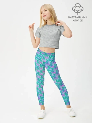 Леггинсы для девочки / Чешуя | Хвост русалки