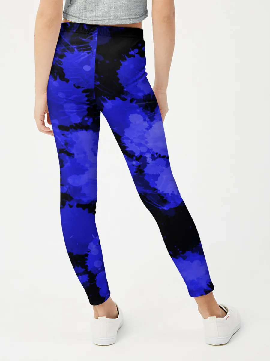 Леггинсы для девочки / Синие Кляксы