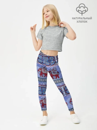 Леггинсы для девочки / Индийский Орнамент