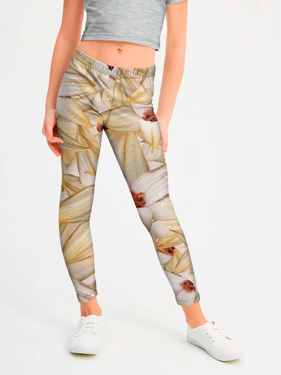 Леггинсы для девочки / Яркие Цветы