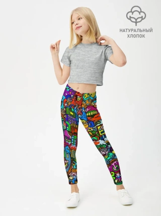 Леггинсы для девочки / Веселые узоры