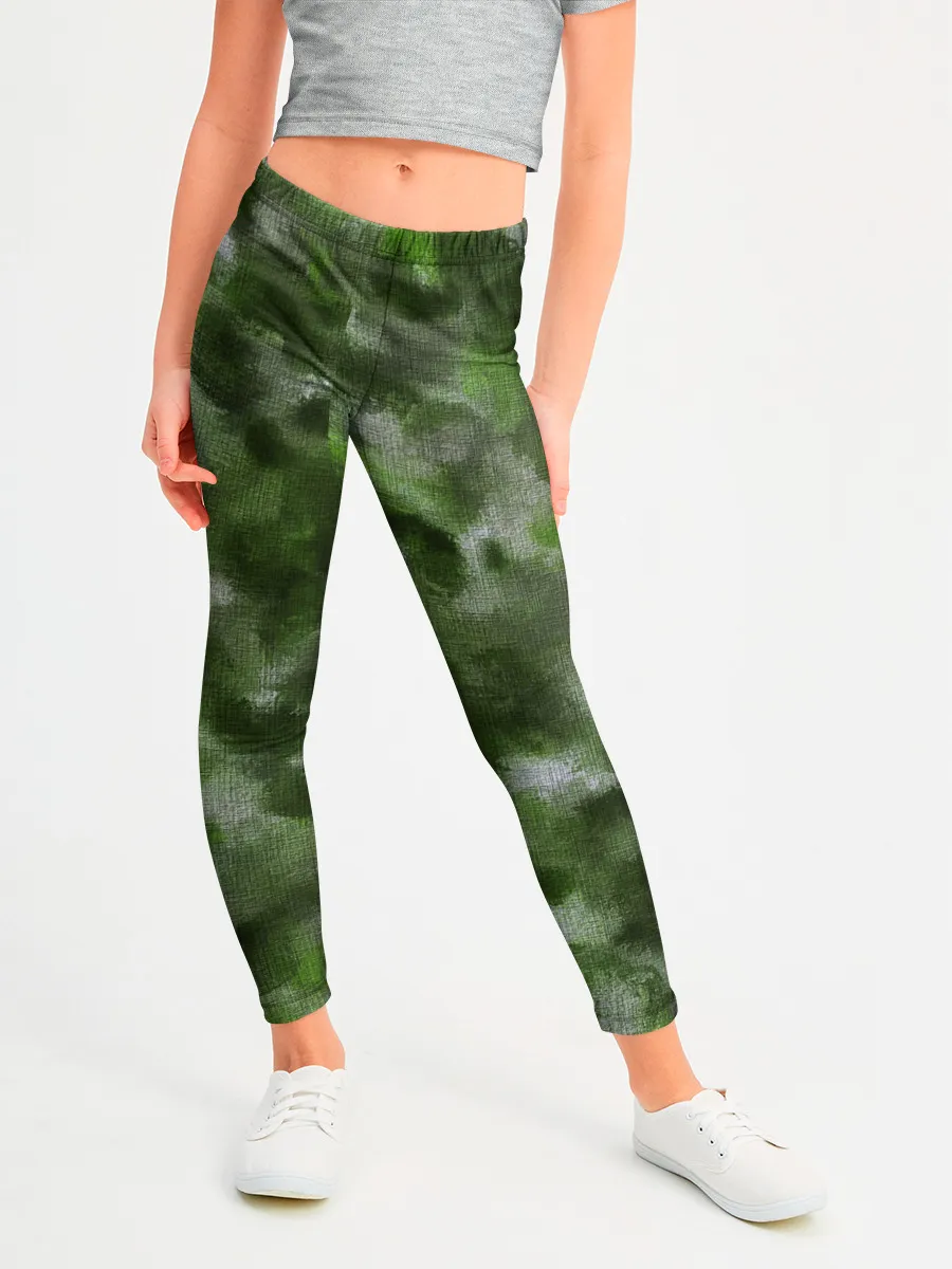 Леггинсы для девочки / Canvas Green Camo