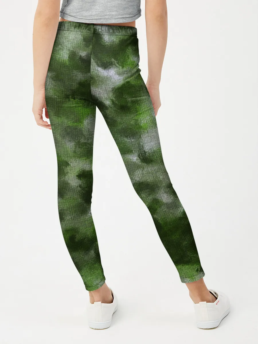 Леггинсы для девочки / Canvas Green Camo