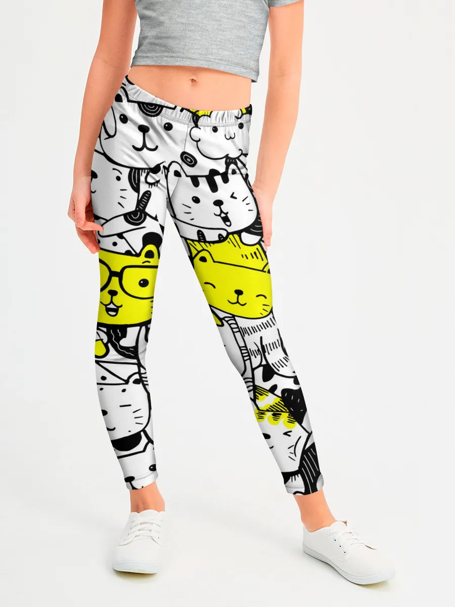 Леггинсы для девочки / Котики