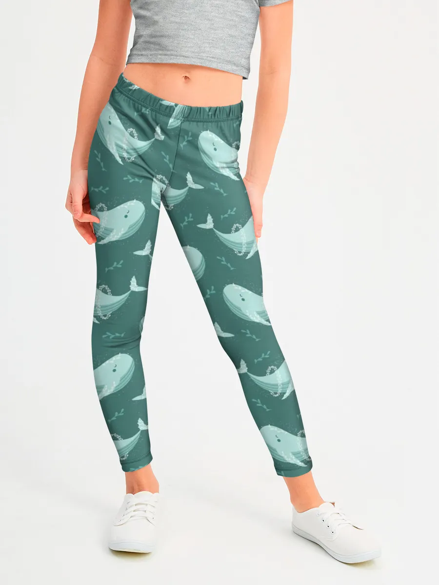 Леггинсы для девочки / Киты