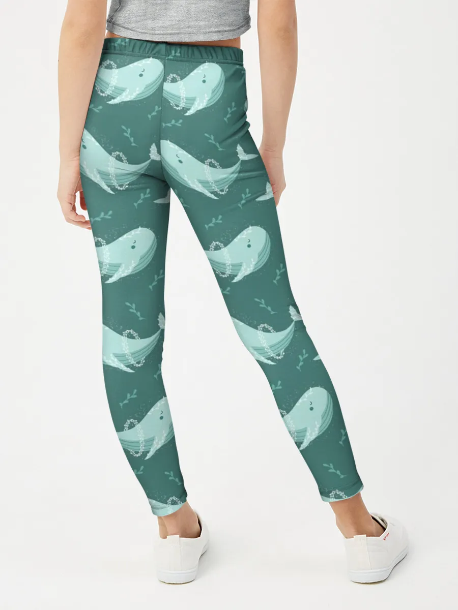 Леггинсы для девочки / Киты