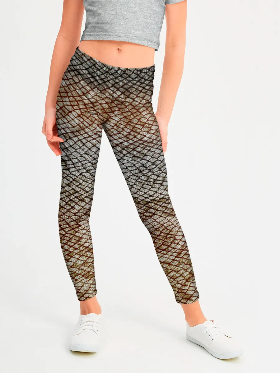 Леггинсы для девочки / Snake skin
