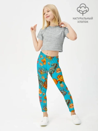Леггинсы для девочки / Подводный мир