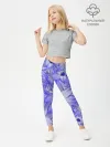 Леггинсы для девочки / Синие Цветы