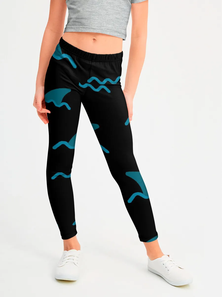 Леггинсы для девочки / Плавники акул